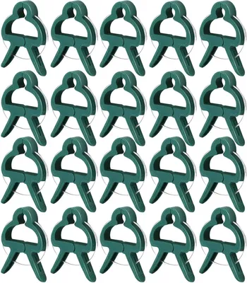 Produktbild von Tomatenhalter Clips 20 Stück Stängelklemmen | Wiederverwendbare Orchideenclips für Pflanzenstützung für Innen- und Außenbereich, Garten, Gewächshaus, Gemüse, Blumen