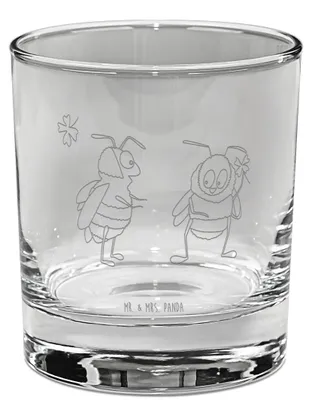 Produktbild von Mr. & Mrs. Panda Tumbler Bienen Paar - Transparent - Geschenk, für Frauen, Schildkröten, Old Fashioned Glas, Freundin, Whiskeyglas, Partner, Hochzeitstag, Whiskyglas