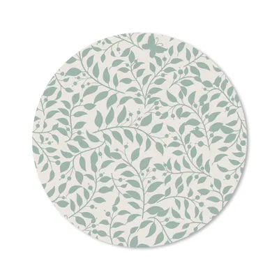 Produktbild von MuchoWow® Mauspad Mousepad Illustration eines Blumenmusters mit Blättern 50x50 cm - Mousepads - Maus Mat - Pad - Mausunterlage - Vinyl