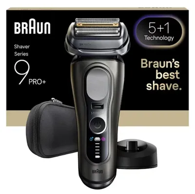 Zdjęcie produktu dla Braun Series 9 Pro+ 9615S, Golarka foliowa, Czarny, Szary, Stal nierdzewna, Przyciski, LED, AC/Bateria