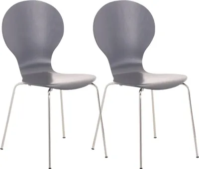 Produktbild von 2er-Set Stapelstühle – Konferenzstühle – Ergonomisches und platzsparendes Design