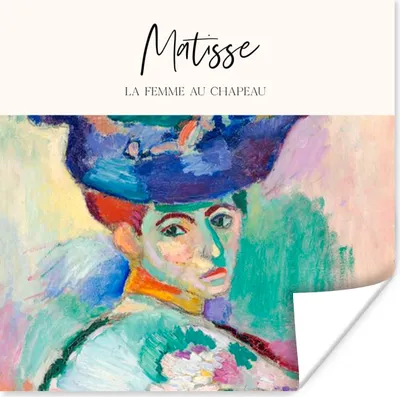 Produktbild von MuchoWow® Poster Kunst - Henri Matisse - La femme au chapeau 50x50 cm - Wohnzimmerdekoration