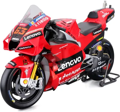 Produktbild von Maisto 32229 - Modellmotorrad - MotoGP Ducati Lenovo '22 Francesco Bagnaia #63 (Maßstab 1:6) Modell Motorrad