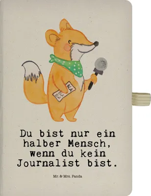 Produktbild von Mr. & Mrs. Panda Skizzenbuch Journalist Herz - Transparent - Geschenk, Journal, Ausbildung, Adressbuch, Witzig, Schreibheft, Tagebuch, Spruch, Lustig, Notizbuch DIN A5