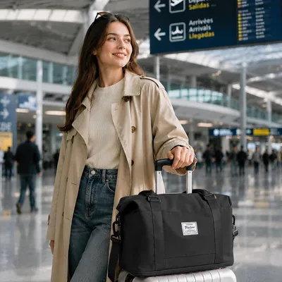 Image de Omgoods - Sac de voyage pour femmes - Sac de sport étanche, adapté aux dimensions des bagages cabine Ryanair