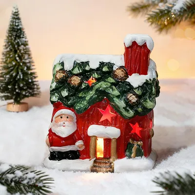Productafbeelding van Kerstdorp met verlichting - LED - Kersthuis - Keramiek - Huisjes - Decoratie - Kersthuisjes voor kerstdecoratie