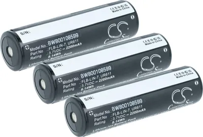 Produktbild von vhbw 3x Akku Ersatz für Streamlight 68792 für Taschenlampe Kopflampe (2200 mAh, 3,7 V, Li-Ion)