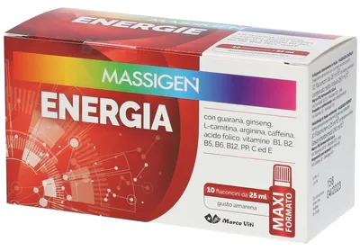 Imagen del producto de MASSIGEN ENERGIA, 10 viales de 25 ml