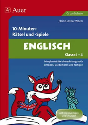 Obrázek produktu pro 10-Minuten-Rätsel und -Spiele Englisch Klasse 1-4
