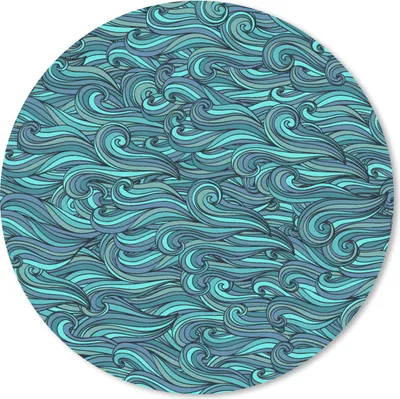 Produktbild von MuchoWow® Mauspad Mousepad Wellen - Muster - Wasser 20x20 cm - Mousepads - Maus Mat - Pad - Mausunterlage - Schreibtischmatte