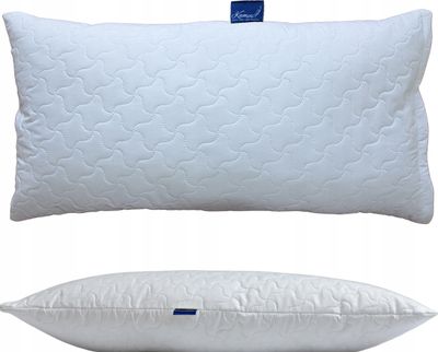 Poduszka PIKOWANA PREMIUM ZAMEK 50x90 GRUBA BIAŁA PRO POLSKA ANTYALERGICZNA