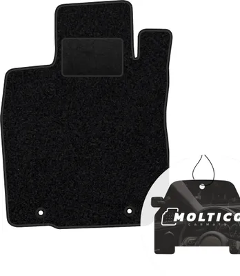Produktbild von moto-MOLTICO Fahrer Fußmatte Auto Velours Fahrerseite Autoteppiche Schwarz Fahrermatte 1-teilig passend für Dacia Duster 2010-2017