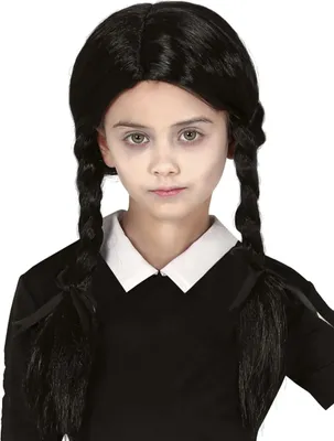 Produktbild von WEDNESDAY Addams Schwarze Zöpfe Halloween Perücke