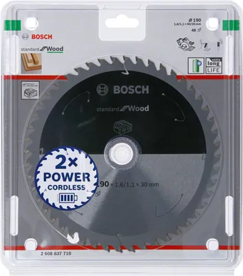 BOSCH Kreissägeblatt Standard Wood Accu 190x30x48Z