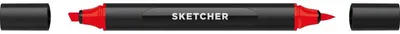 Produktbild von Molotow Twinmarker Sketcher brush+chisel R 100 tiefrot