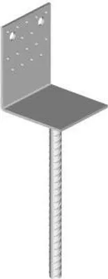 Produktbild von Ankerfuß für Beton 14-03/120x100 - BV/T Größe 120x100, Weißzink - Verpackung 1 St.