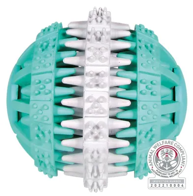 Produktbild von TRIXIE Denta Fun Ball 3 – teilig, Minzgeschmack, Naturgummi, Ø 6 cm