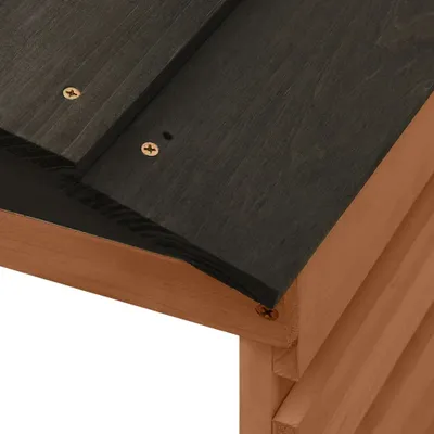 Image de vidaXL Garage pour tondeuse-robot noir et brun 78x74x54 cm bois de sapin