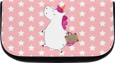 Produktbild von Mr. & Mrs. Panda kosmetiktäschchen Einhorn Koffer - Rot Pastell - Geschenk, kosmetik organizer, Necessaire, Waschtasche, kulturtäschchen, Unicorn, Reise, Kulturbeutel
