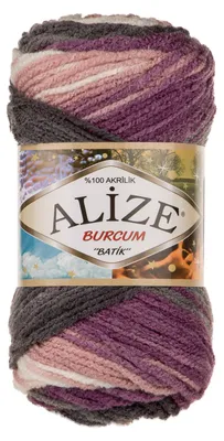 100g Strickgarn ALIZE BURCUM Batik, 100% Polyacryl, 1986 Schattenrose