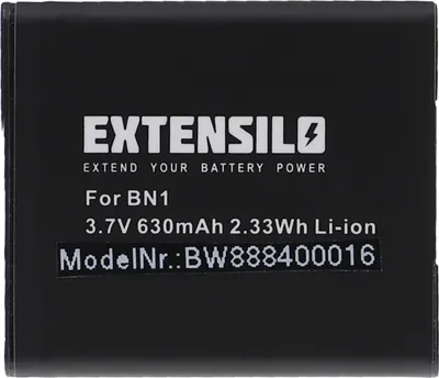 Produktbild von EXTENSILO Akku kompatibel mit Sony Cybershot DSC-WX30, DSC-WX220, DSC-WX150, DSC-WX200, DSC-WX50, DSC-WX100, DSC-WX5 Kamera (630 mAh, 3,7 V, Li-Ion)