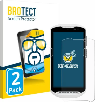 Produktbild von 2x Für Zebra TC57ax Schutzfolie BROTECT Displayschutz Display Schutz Folie Klar Transparent