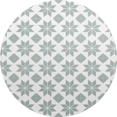 Produktbild von Geometrisches Blumenmuster – Bodenschutzmatte – Stuhlunterlage – Bürostuhlmatte – Rutschfeste Bodenmatte – Schutzmatte für Hartboden – fi 100 cm