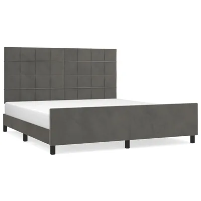 Obrázek produktu pro vidaXL Rám postele bez matrace tmavě šedý 160x200 cm sametový