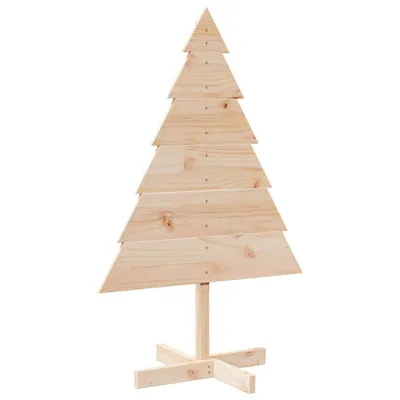Image de vidaXL Sapin de Noël à décorer 110 cm bois massif