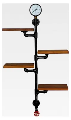 Produktbild von Wandregal aus Holz und Metall im Industrial Style