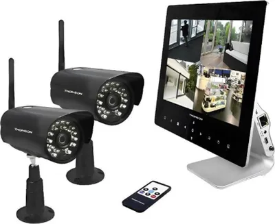 Produktbild von Avidsen Videoüberwachungsset, 9″ mit Display und zwei 720p Kameras, 1 Stk.