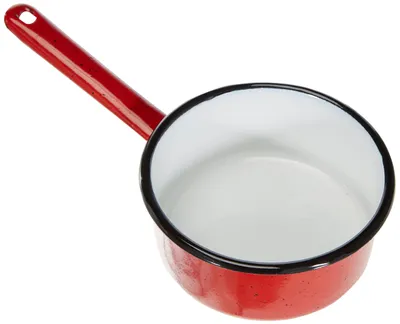 Emaille Stielkasserolle 12 cm, 0,6 L, für Induktion & Ofen