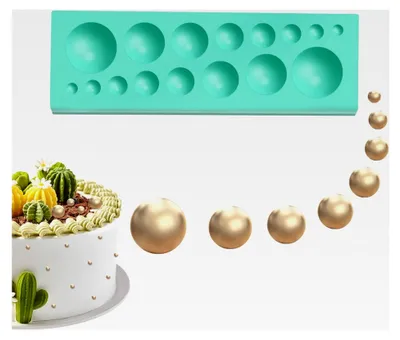 Produktbild von Kugelform, Wiederverwendbares Antihaft-Küchenwerkzeug - Halbkugelform, Für Bonbonherstellung, Handgemachte Desserts und Süßigkeitenpräsentation