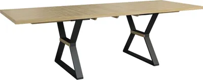 Produktbild von Esstisch Kastav 35, Farbe: Eiche / Schwarz - 280 x 94 cm (B x T)