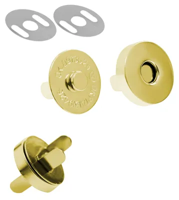 Produktbild von 10 Magnet-Verschlüsse rund + oval Größen- Farbwahl - Taschen Schloss Verschluss