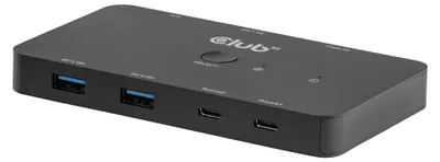 Produktbild von CLUB3D Dualer USB-C® -zu-HDMI™-KVM-Switch, 3840 x 2160 Pixel, 4K Ultra HD, Schwarz