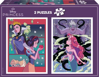 Immagine prodotto di Puzzle - EDUCA - Disney Villains & Princesses - 2x500 pieces
