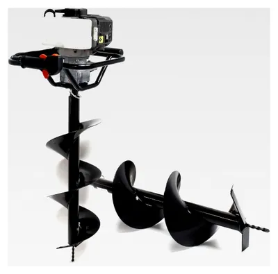 Produktbild von Erdlochbohrer mit 1,4 kW und 52 cm³ Benzinmotor, inklusive 250 mm und 300 mm Bohrschnecken