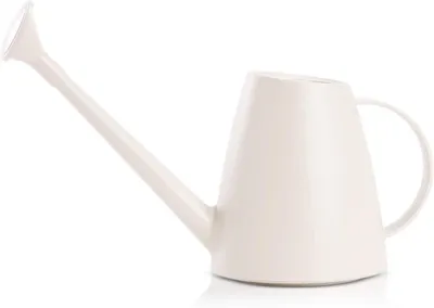 Produktbild von Gießkanne 0,48 Gallonen/60 Unzen Kunststoff-Gießkanne für drinnen und draußen mit langem Ausguss Pflanzengießtopf für Garten- und Zimmerpflanzen (Weiß)