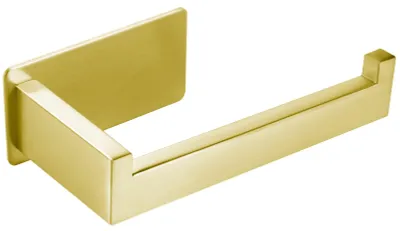 Produktbild von Bohrfreier Toilettenpapierhalter, selbstklebender Toilettenpapierhalter aus Edelstahl, Toilettenpapierhalter für Küche und Bad, gebürstetes Gold