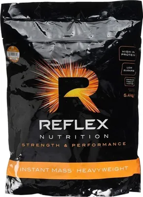 A black bag of Reflex Nutrition Instant Mass Heavyweight.