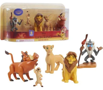 Productafbeelding van Set van 5 Disney-figuurtjes uit de film "De Koning Leeuw", niet beweegbaar, 8 cm groot, geschikt voor kinderen vanaf 3 jaar