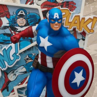 Image de Marvel - Figurine Captain America Marvel Comics D-Stage [086] - Beast Kingdom