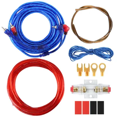 Obrázok produktu pre Súprava káblov pre autozosilňovač, 10GA kábel pre subwoofer