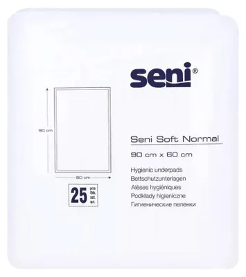 Zdjęcie produktu dla Seni Soft Normal ochraniacz na łóżko 60x90 cm 25 szt