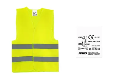 Obrázok produktu pre AMiO Výstražna vesta žltá SV-01 s certifikátom
