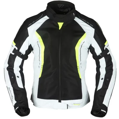 Obrázok produktu pre Modeka Khao Air Lady textilná dámska bunda čierna/svetlo šedá/žltá 48