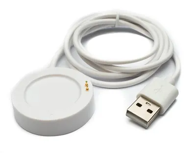 Zdjęcie produktu dla SYSTEM-S Kabel USB 2.0 100 cm do ładowania smartwatcha Xiaomi Watch S2 42 46 mm w kolorze białym