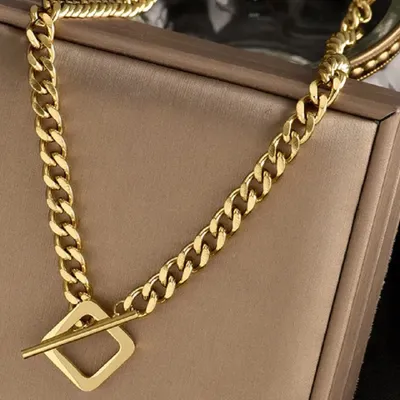 Produktbild von Elegante goldene Halskette SI-36598 für Damen KP36598