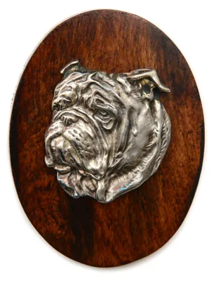 Image de Boulogue anglais I - Broche d'exposition, clip avec numéro de départ, badge pour chien de Art-Dog